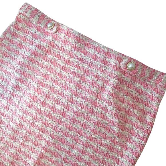 BARBIE, Coquette, Office Siren, PINK Tweed Skirt Women's Large - Picture 3 of 8